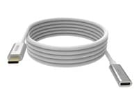 VISION - 2 m USB C extension cable -USB 3.2 gen 1 5 gbps - supports 3 a charging current - USB C 3.2 (m) to USB C 3.2 (f) - outer diameter 4.5 mm - 22+30 awg - white