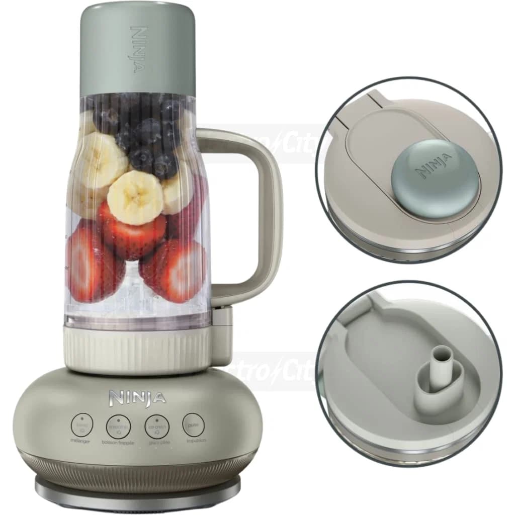 Ninja BlendBoss 710ml Tumbler Blender with Auto-iQ | Stone