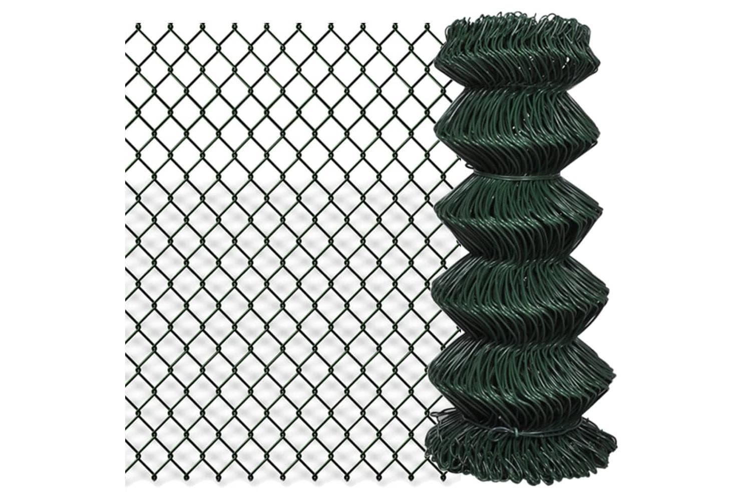 Vidaxl 140348 Chain Link Fence Steel 0,8x25 M Green