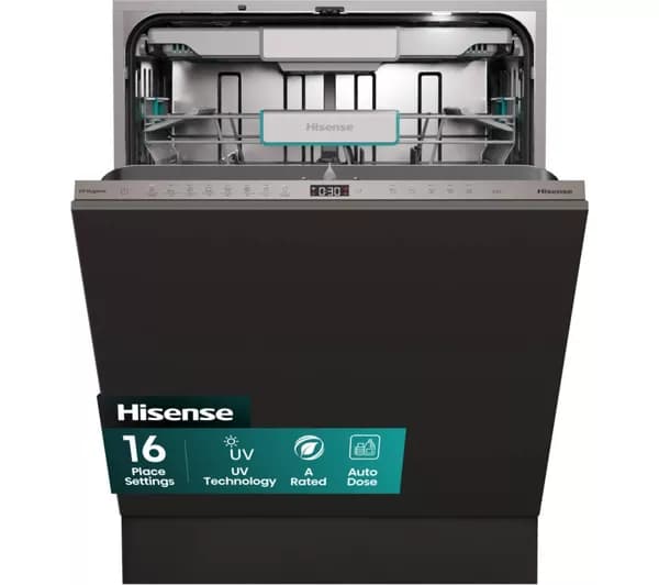 HISENSE UV Clean HV693A60UVADUK Full-size Fully Integrated WiFi-enabled Dishwasher