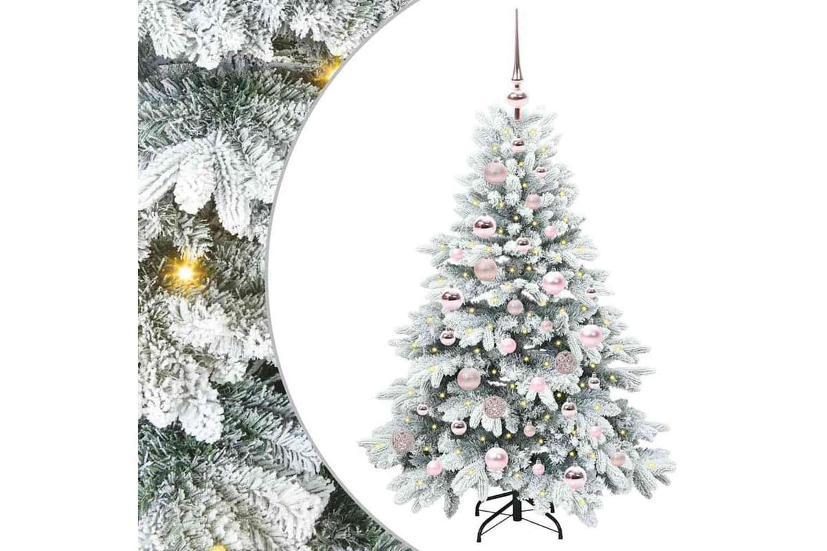 Vidaxl Artificial Christmas Tree With 150 Leds Green 120 Cm Pe And Pvc