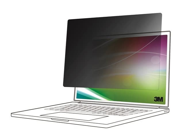3M - Bright Screen Privacy Filter - Notebook privacy filter - for full screen laptop - removable - flip - 14" - black