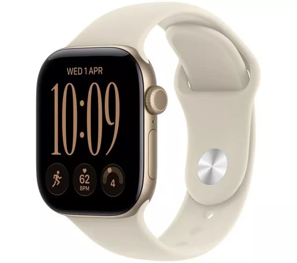 APPLE Watch Series 12 Cellular - 42 mm Light Gold Aluminum Case with Sand Sport Band, S/M