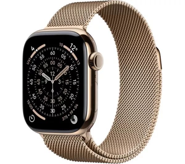 APPLE Watch Series 11 Cellular - 42 mm Gold Titanium Case with Gold Milanese Loop