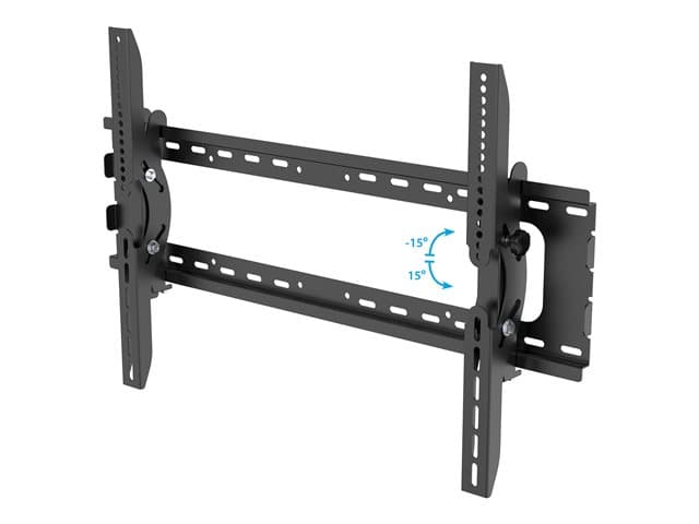 STARTECH.COM - Startech Flat Screen TV Wall Mount - Tilting - Supports 32" to 75" TVs - Steel - VESA TV Mount - Monitor Wall Mount (FLATPNLWALL) mounting kit - for flat panel - black
