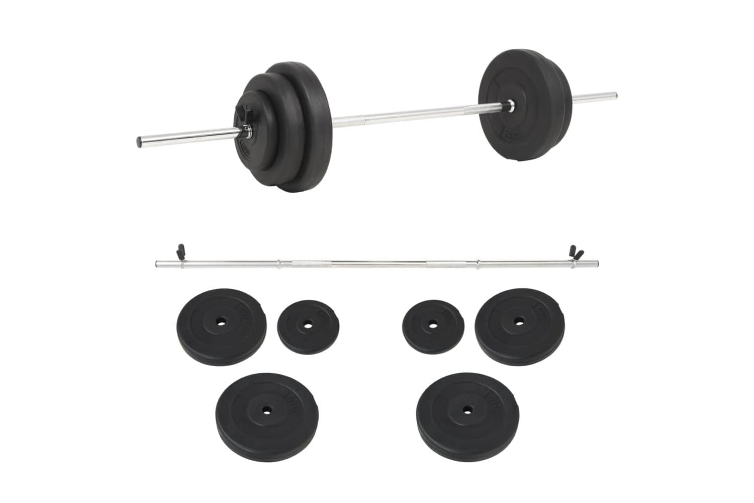 Vidaxl 91398 Barbell Set 30 Kg