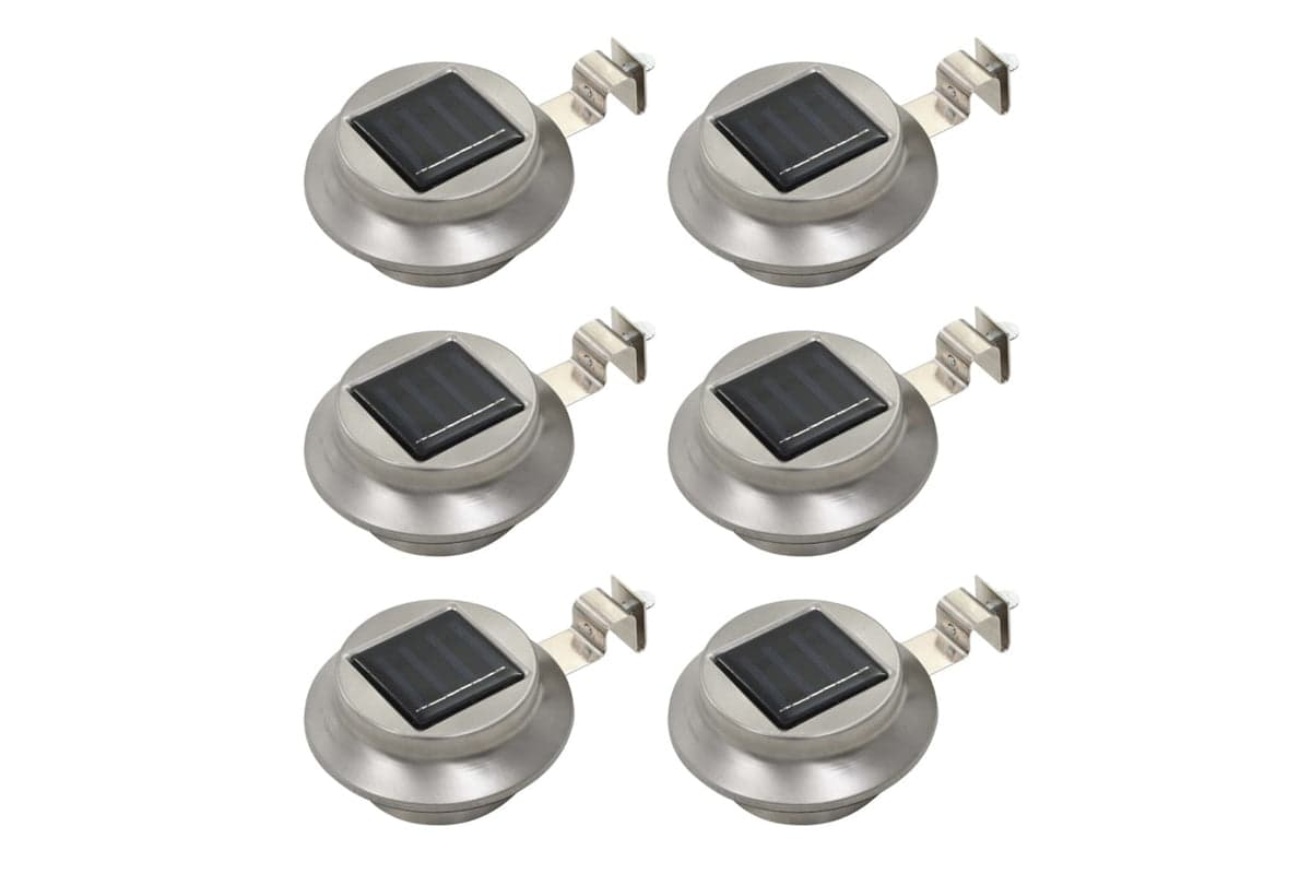 vidaXL 44467 Outdoor Solar Lamps 6 Pcs Led Round 12cm White