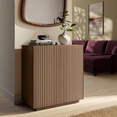 Small Walnut Fluted Sideboard - Hazel