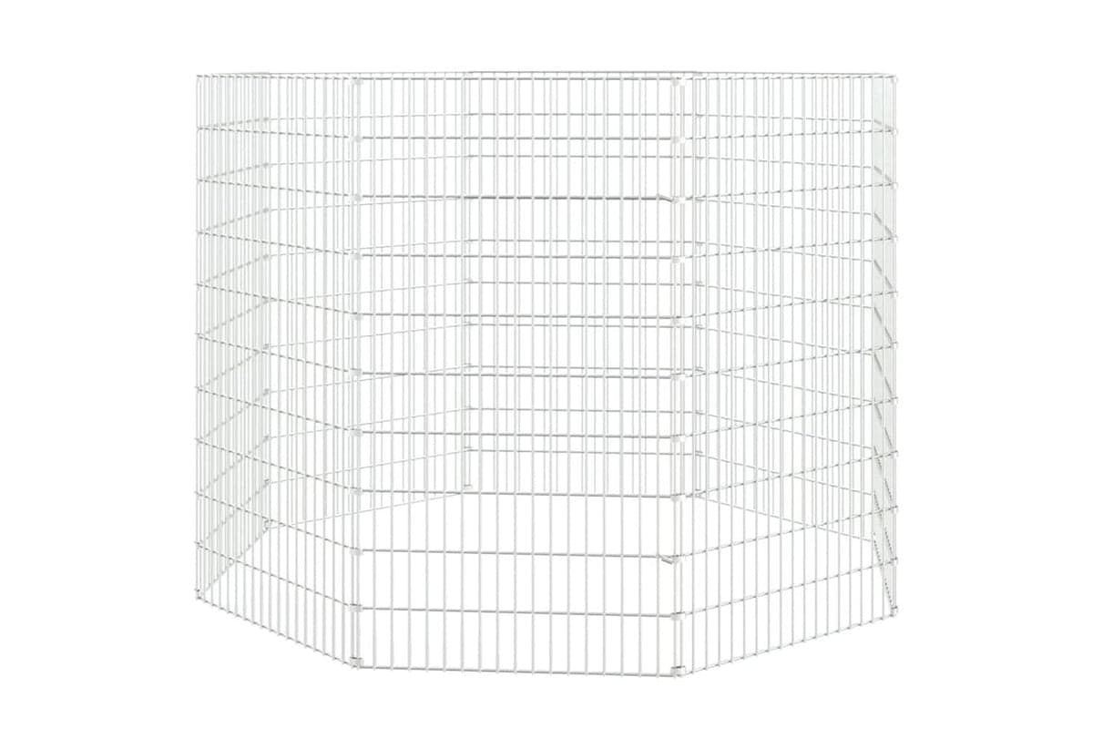 Vidaxl Free Range Animal Enclosure 8-panel 54x100 Cm Galvanised Iron