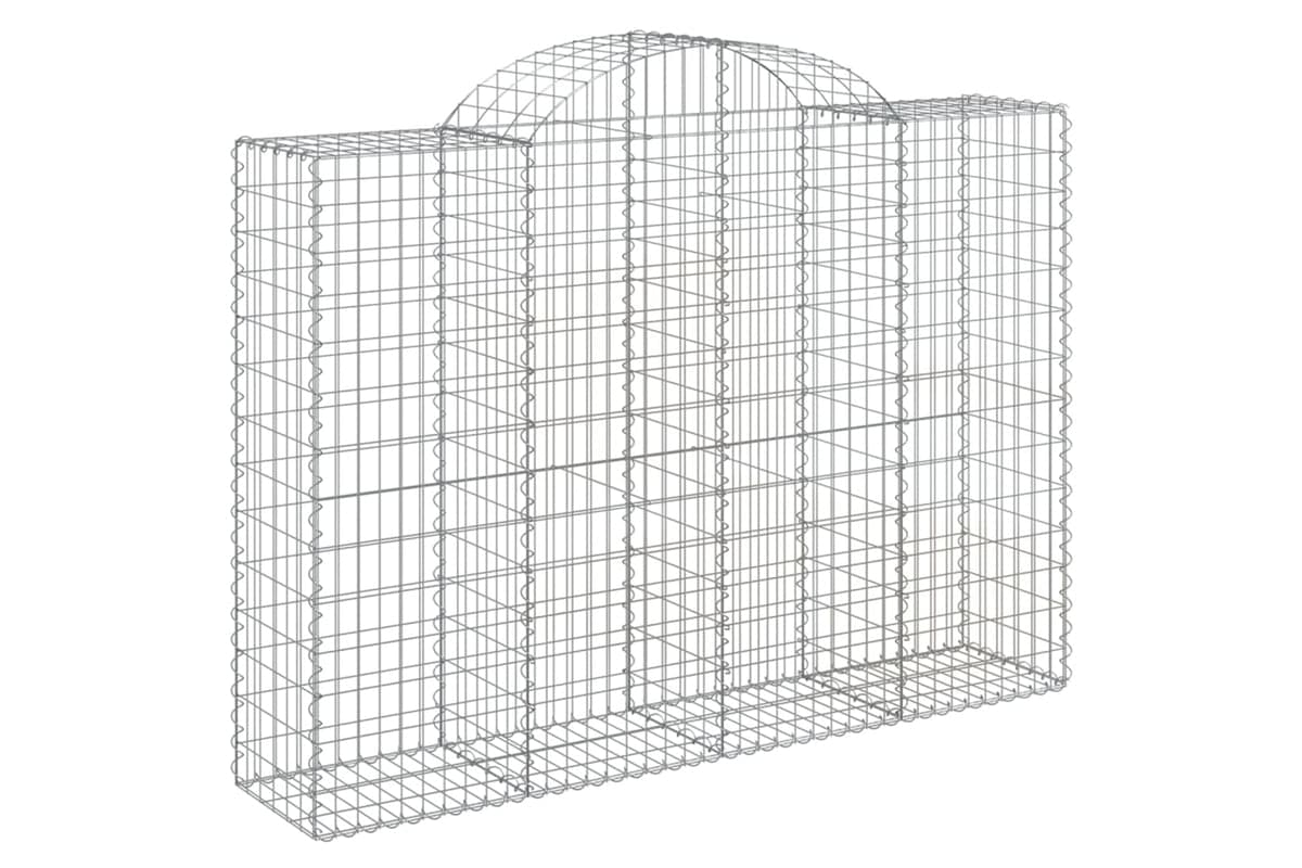 vidaXL 153497 Arched Gabion Basket 200x50x140/160cm Galvanised Iron