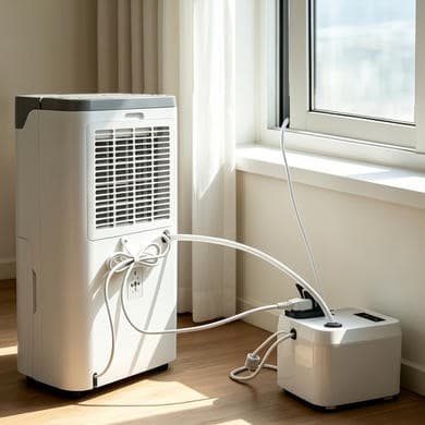 Dehumidifier Mate - Smart Wi-Fi Uplift Pump with Continuous Drainage and Extraction Humidity & Temperature Monitoring