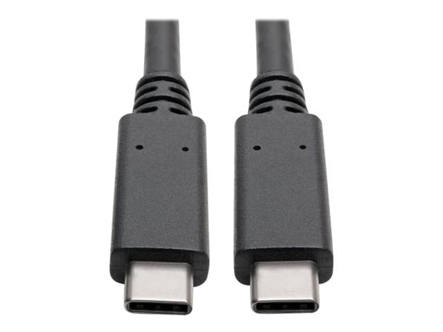 Tripp Lite - Eaton Tripp Lite Series USB-C Cable (M/M) - USB 3.2, Gen 2 (10 Gbps), 5A (100W) Rating, Thunderbolt 3 Compatible, 3 ft. (0.91 m) - USB cable - USB-C to USB-C - 91.4 cm