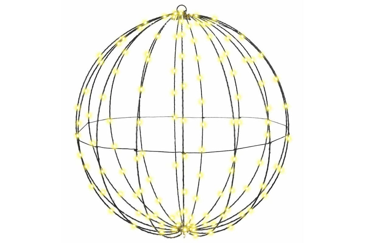 Vidaxl Ball With 192 Leds Warm White 60 Cm Metal