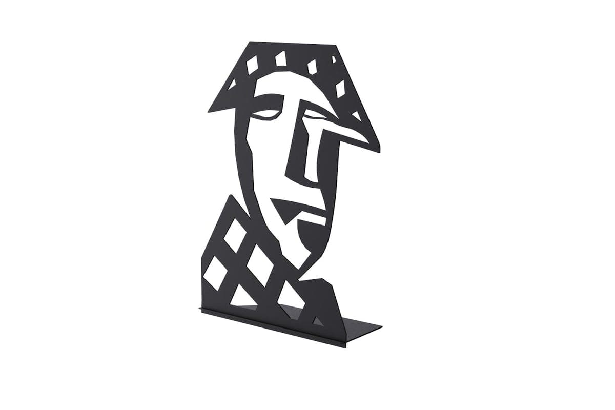 Decortie | Max Modern Metal Art Ornament | Black
