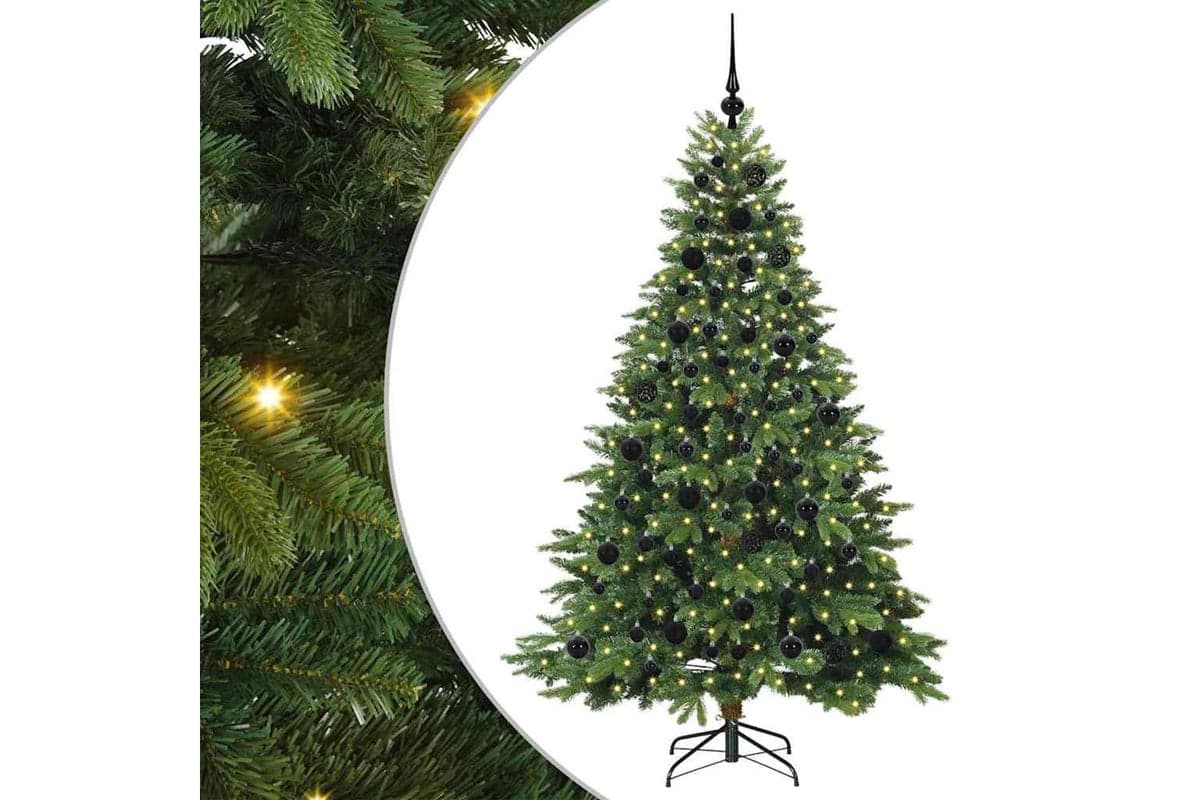 Vidaxl Artificial Christmas Tree With 300 Leds Green 180 Cm Pe And Pvc
