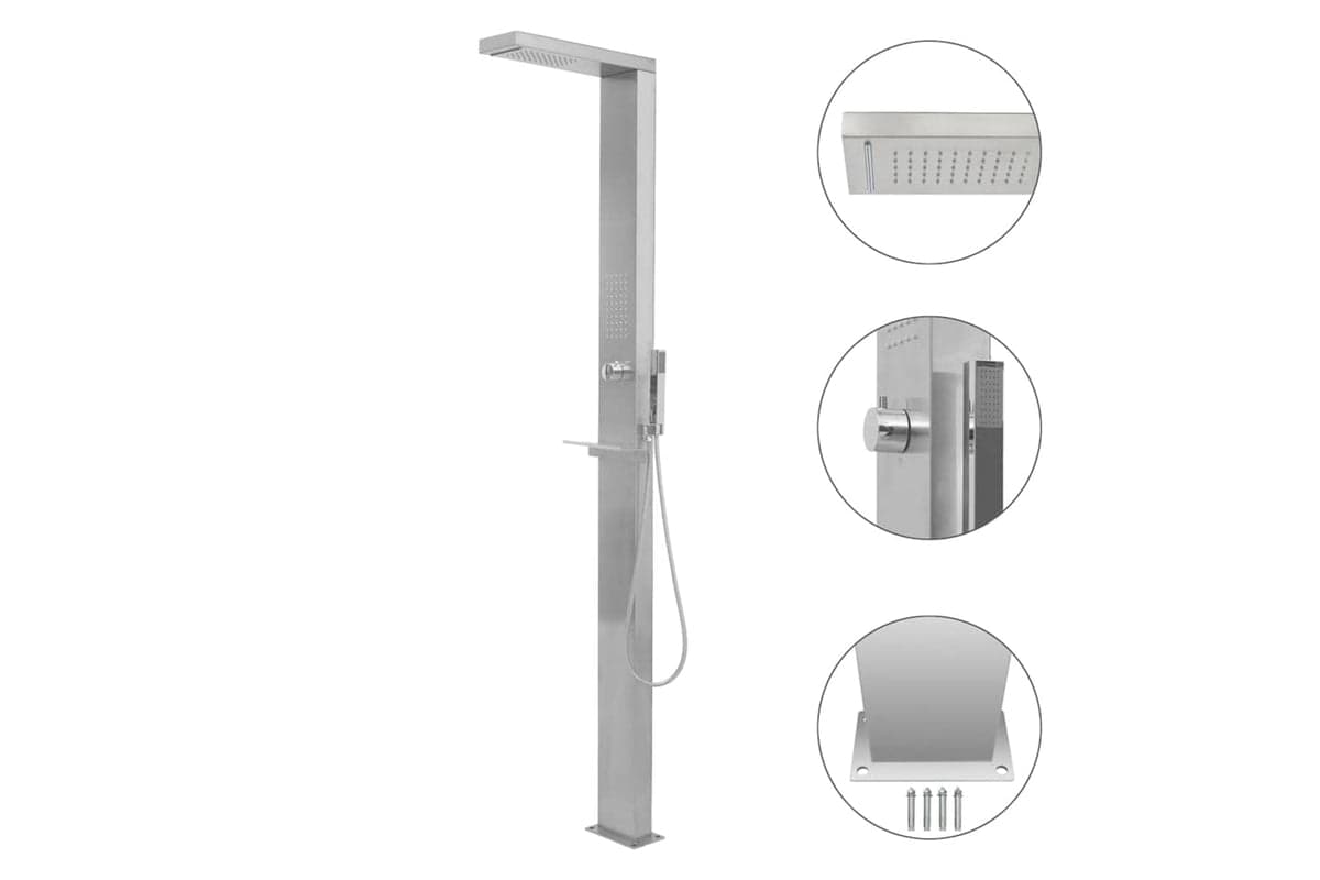 Vidaxl 48200 Outdoor Shower Stainless Steel Square