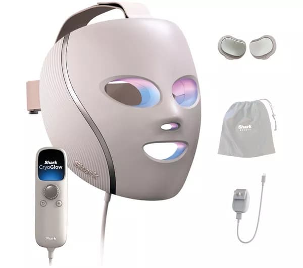 SHARK FW312UKPK CryoGlow Under-Eye Cooling LED Anti-Ageing & Blemish Repair Mask – Rose Glow