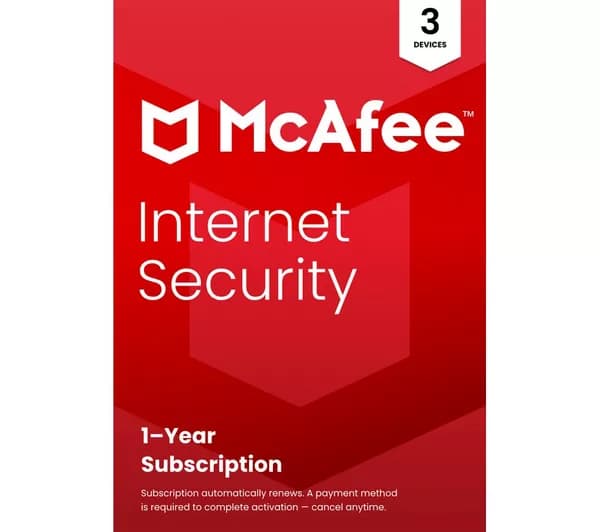 MCAFEE Total Protection - 1 year (automatic renewal) for 3 devices