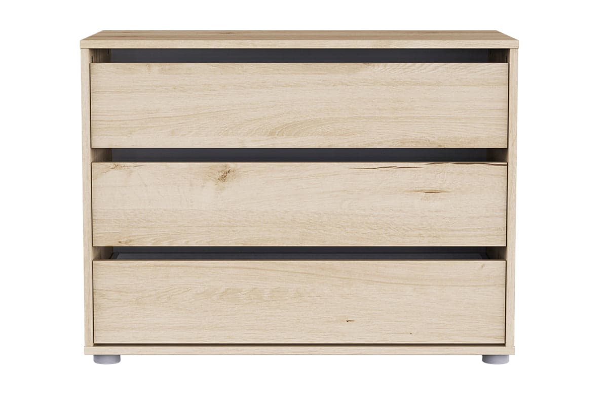 Blokty Chest of Drawer 80 cm | 3 Drawer | Oak Effect