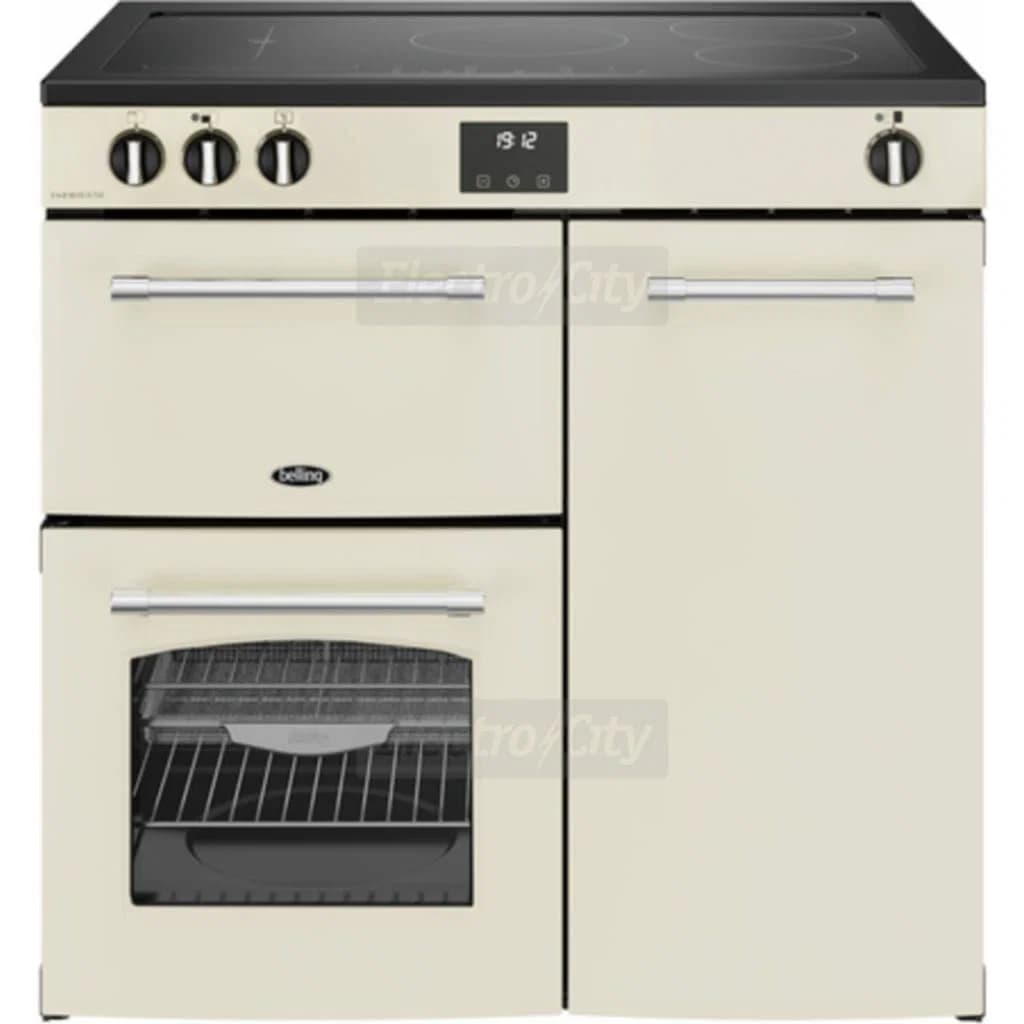 Belling Farmhouse 90cm Triple Oven Induction Range Cooker | Cream