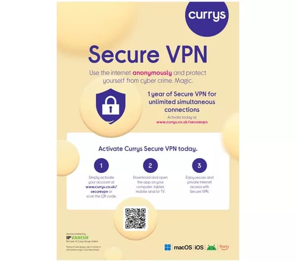 CURRYS Secure VPN - 1 year