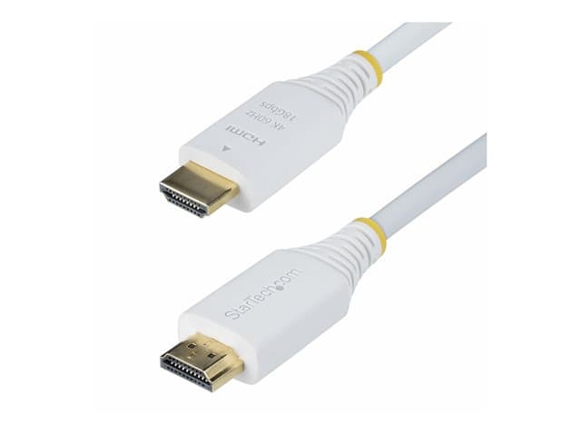 STARTECH.COM - Startech 10ft (3m) Premium Certified High Speed HDMI Cable, 4K60Hz - Premium High Speed - HDMI cable with Ethernet - HDMI male to HDMI male - 3 m - shielded - white - passive, 2K144Hz support, 4K60Hz UHD support, HDR10 support