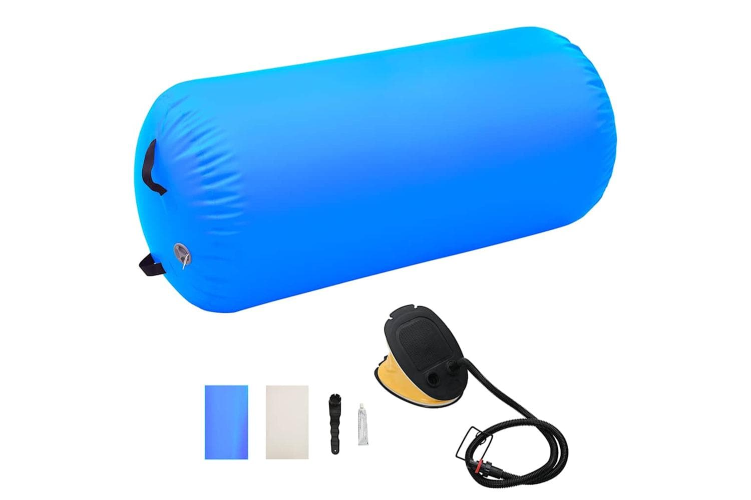 vidaXL 92717 Inflatable Gymnastic Roll With Pump 120x75cm Pvc Blue