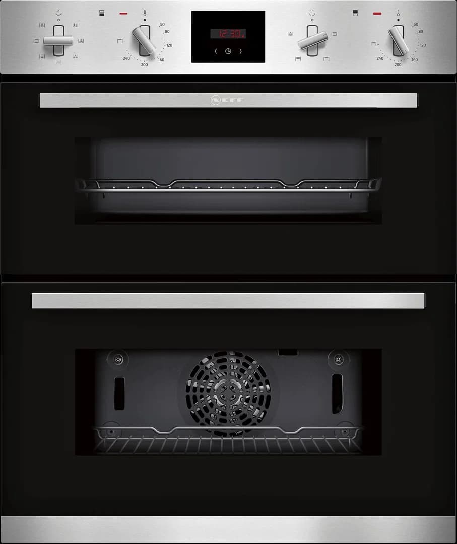Neff N30 60cm Undercounter 71 Litre Double Oven | Stainless Steel
