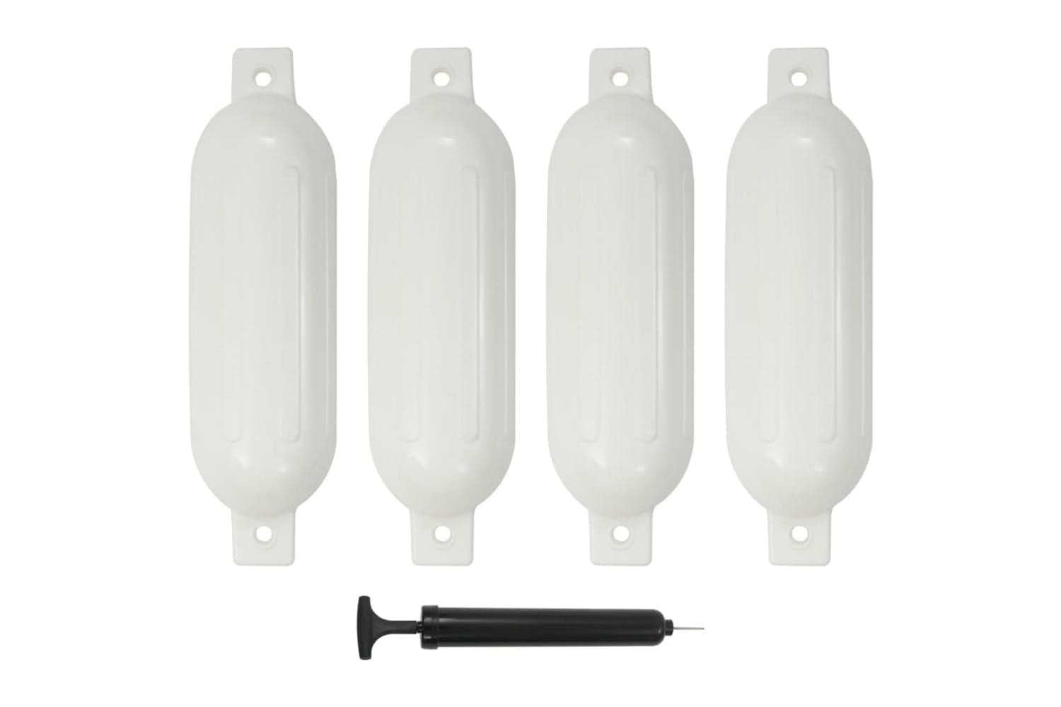 Vidaxl Boat Fenders 4 Pcs White 51x14 Cm Pvc