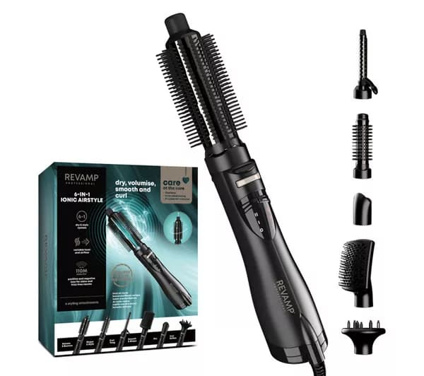 REVAMP Ionic Airstyle 6-in-1 Air Styler – Black