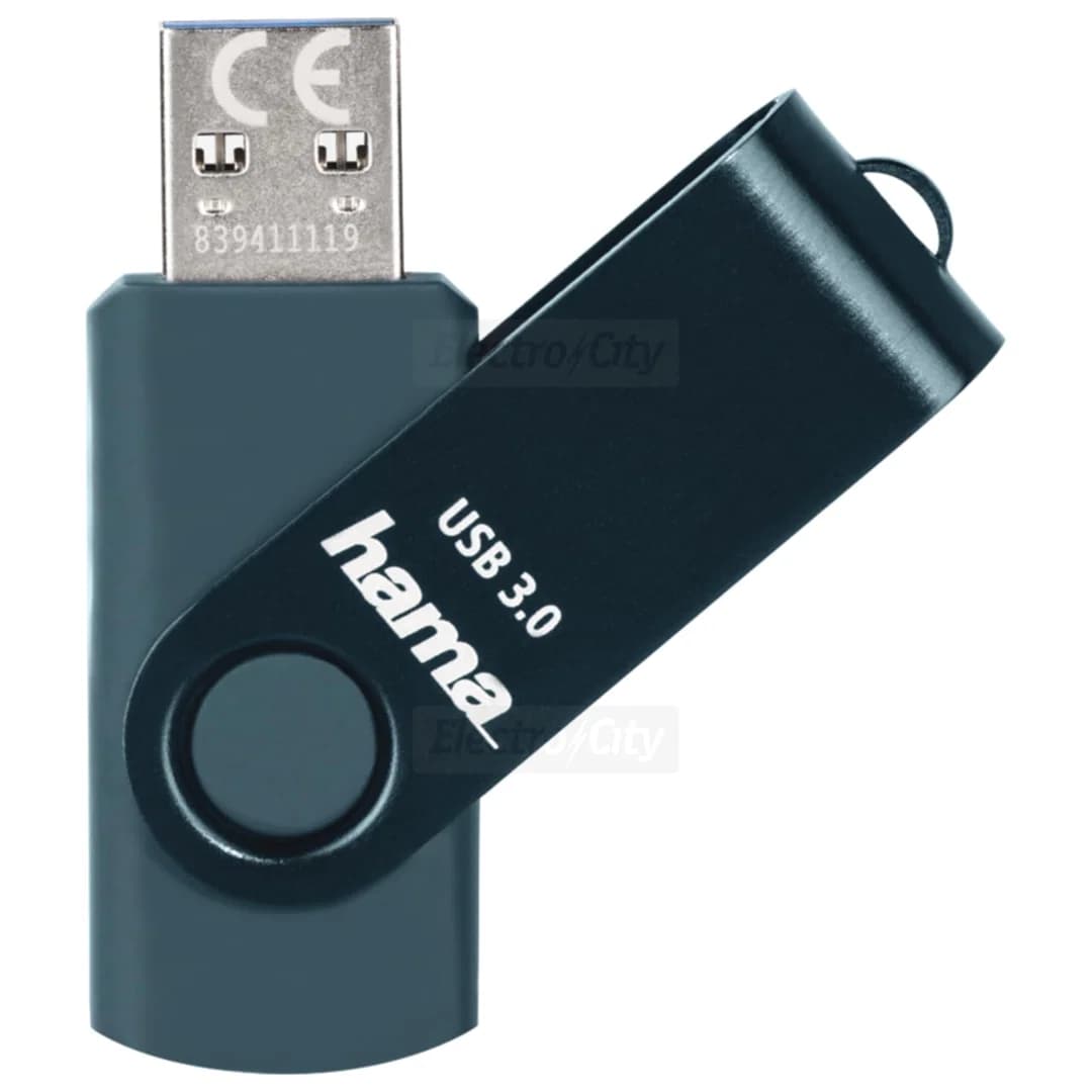 Hama Rotate 64GB USB 3.0 Stick | Teal Blue