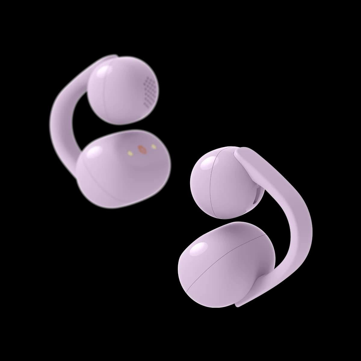 Sony LinkBuds Clip Open-Ear True Wireless Earphones - Lavender | WFLC900V.CE7