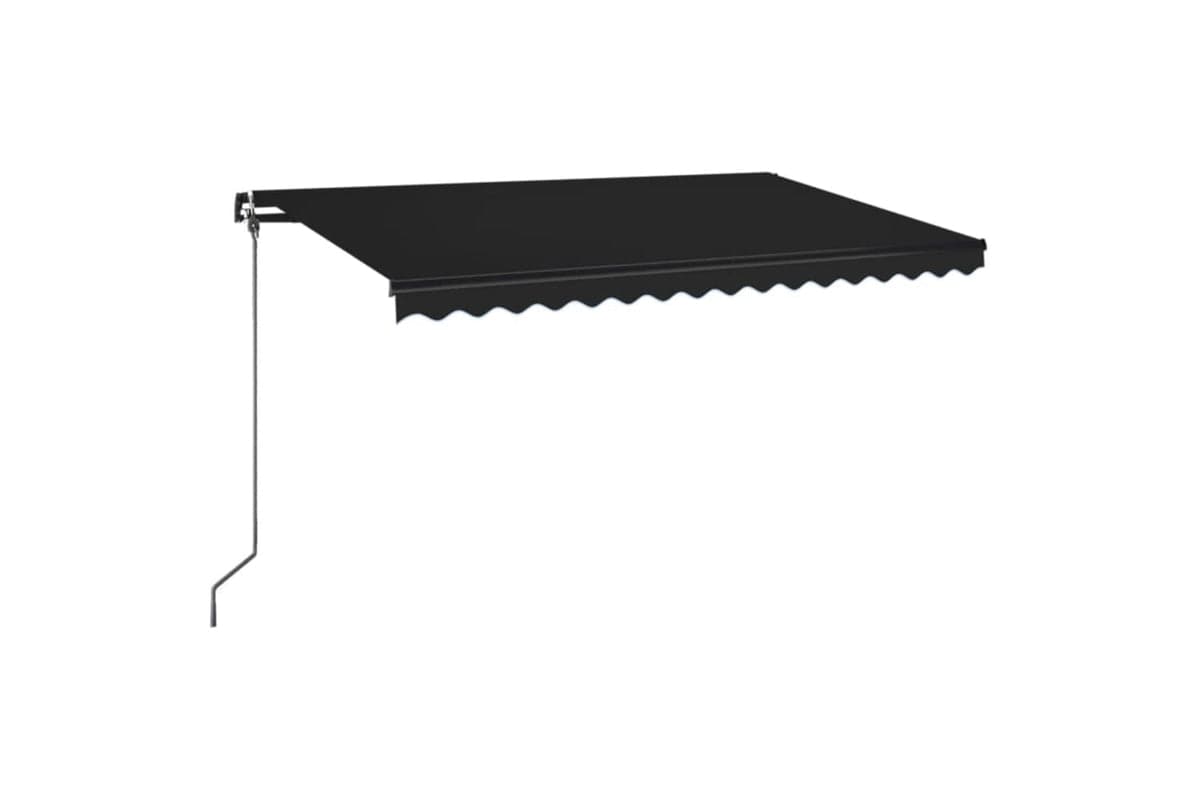 vidaXL 3069184 Manual Retractable Awning With Led 400x350cm Anthracite