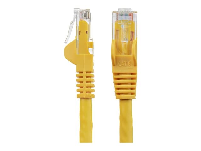 STARTECH.COM - Startech 75ft CAT6 Ethernet Cable, 10 Gigabit Snagless RJ45 650MHz 100W PoE Patch Cord, CAT 6 10GbE UTP Network Cable w/Strain Relief, Yellow, Wiring is UL Certified/TIA - Category 6 - 24AWG (N6PATCH75YL) - patch cable - 22.9 m - yellow