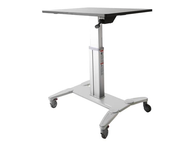 STARTECH.COM - Startech Mobile Standing Desk, Portable Sit Stand Ergonomic Height Adjustable Cart on Wheels, Rolling Computer/Laptop Workstation Table w/ Locking One-Touch Lift for Teachers/Student - Mobile Computer Table (STSCART) - Stand - for notebook / keyboard / mo