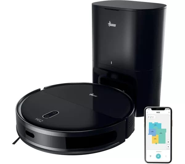 HOOVER HG2 Turbo Slim Hydro Pro Robot Vacuum Cleaner - Black