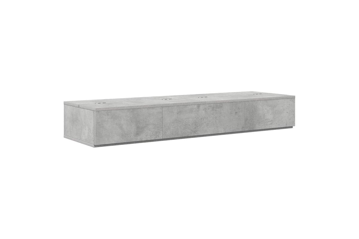 Vidaxl Studio Desk Concrete Grey 152 X 40 X 195 Cm Engineered Wood