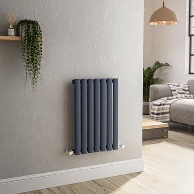 Sorrento Anthracite Horizontal Oval Designer Radiator