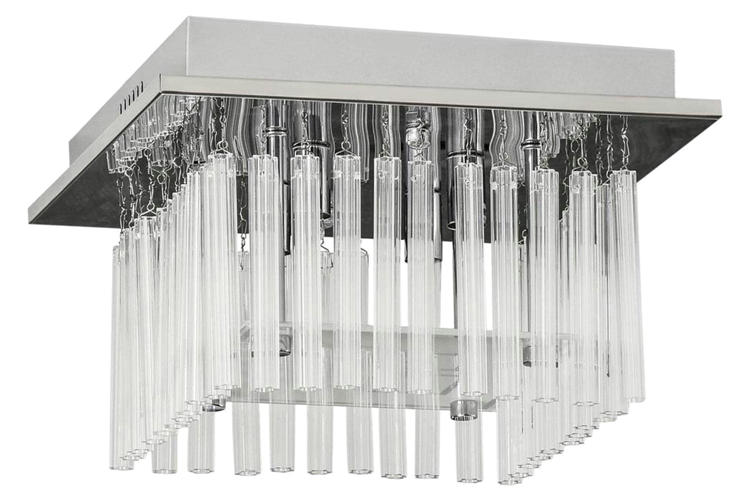 Homcom | Modern Raindrop K9 Crystal Ceiling Light | Silver/Clear