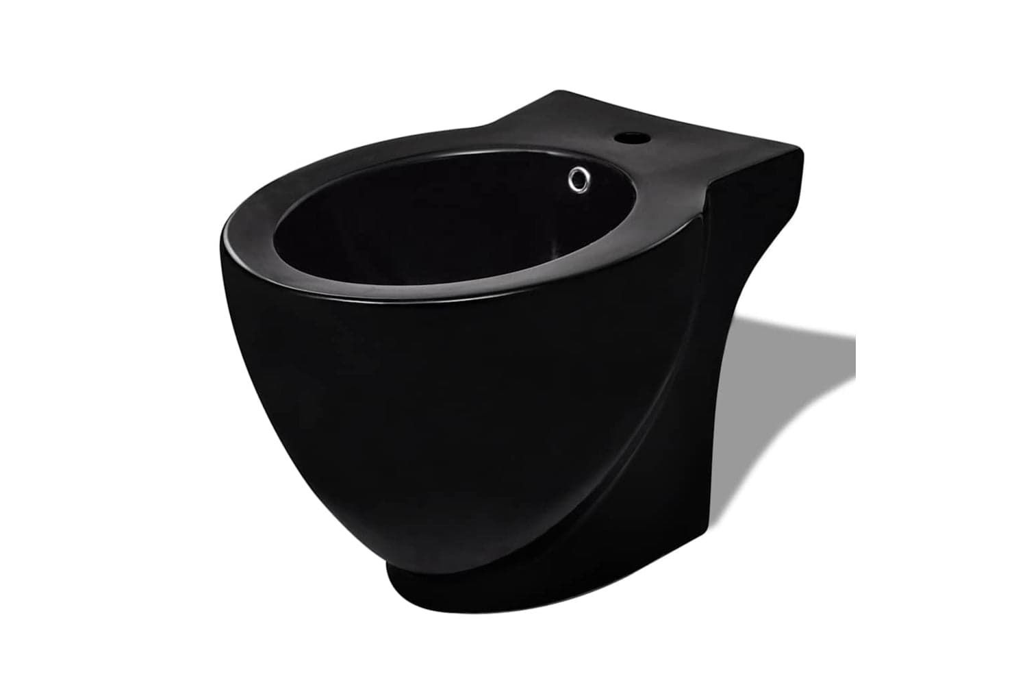 Vidaxl 140666 Round Bidet Stand Black High-quality Ceramic