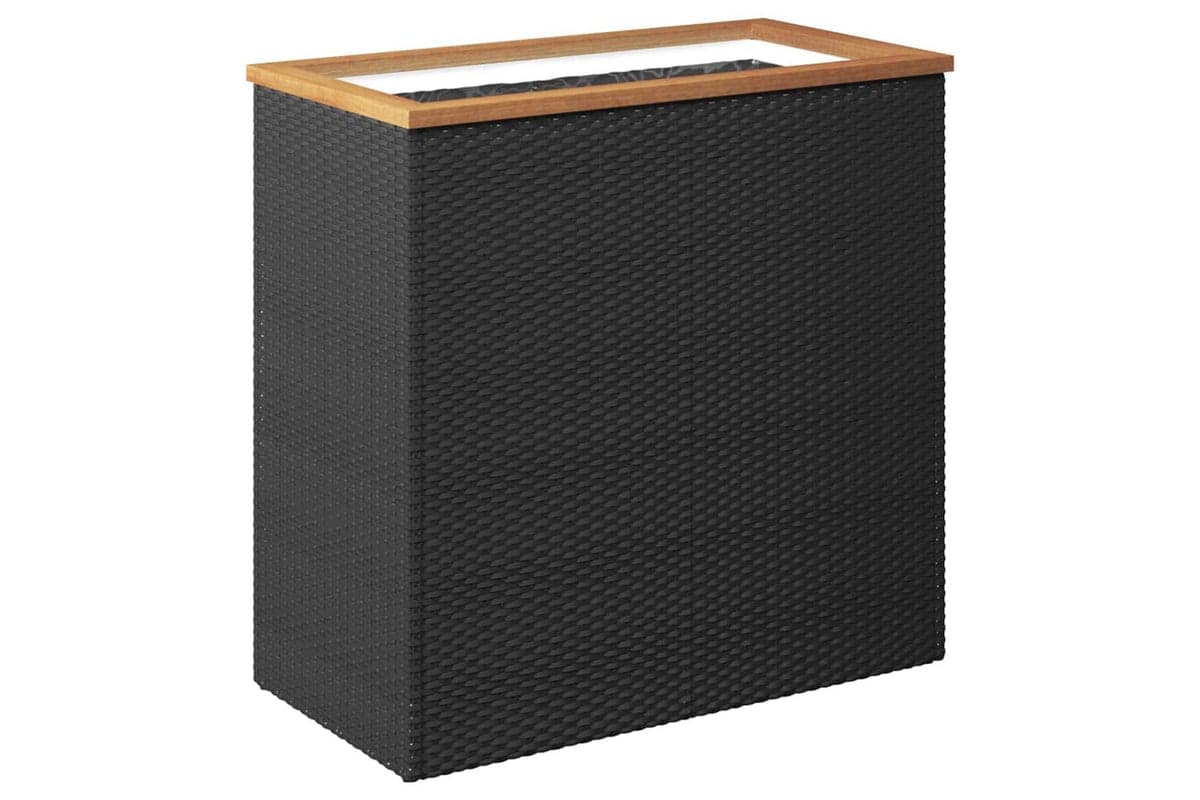 vidaXL 319417 Planter Black 80x40x80cm Poly Rattan