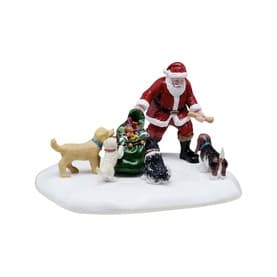 Dog Park Christmas Figurine