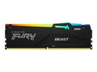 KINGSTON - FURY Beast RGB - DDR5 - kit - 32 GB: 2 x 16 GB - DIMM 288-pin - 5600 MT/s / PC5-44800 - CL36 - 1.25 V - unbuffered - on-die ECC