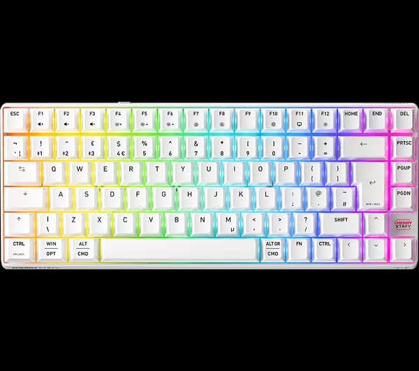 CHERRY K33 Compact Wireless RGB Gaming Keyboard - White