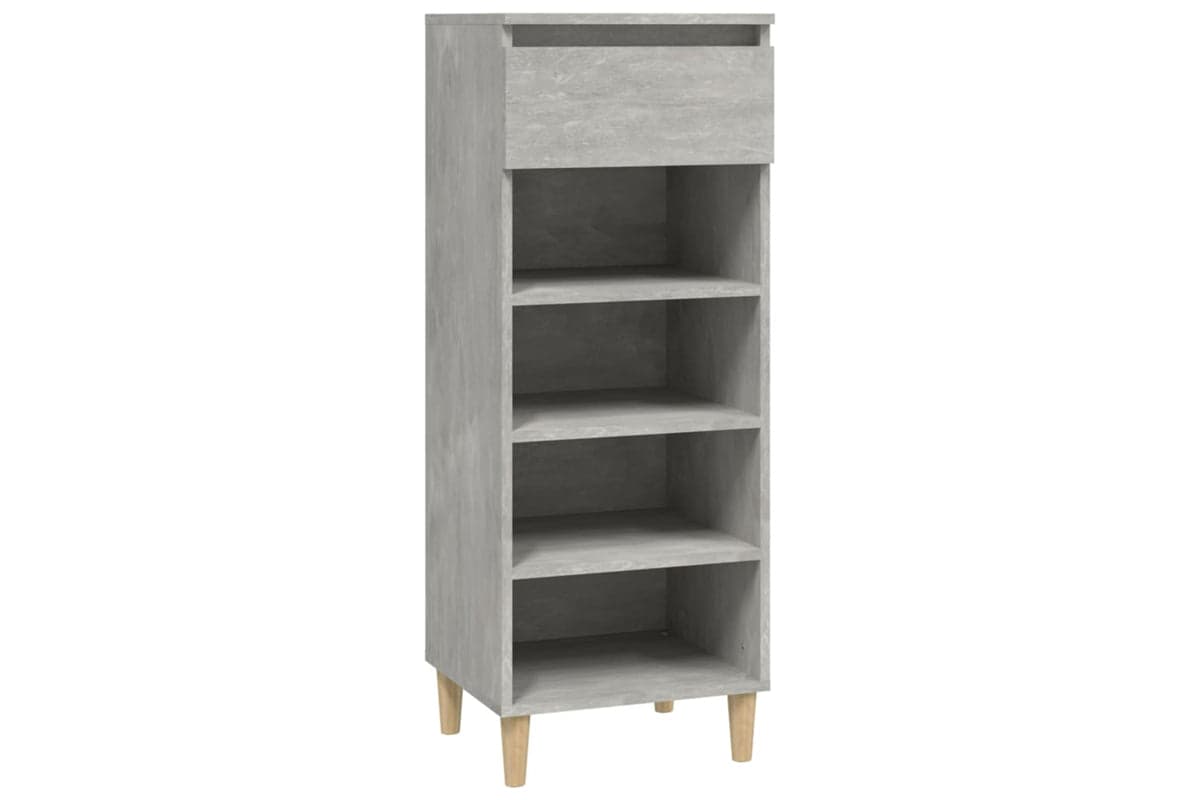 vidaXL 819776 Shoe Cabinet Concrete Grey 40x36x105cm Engineered Wood