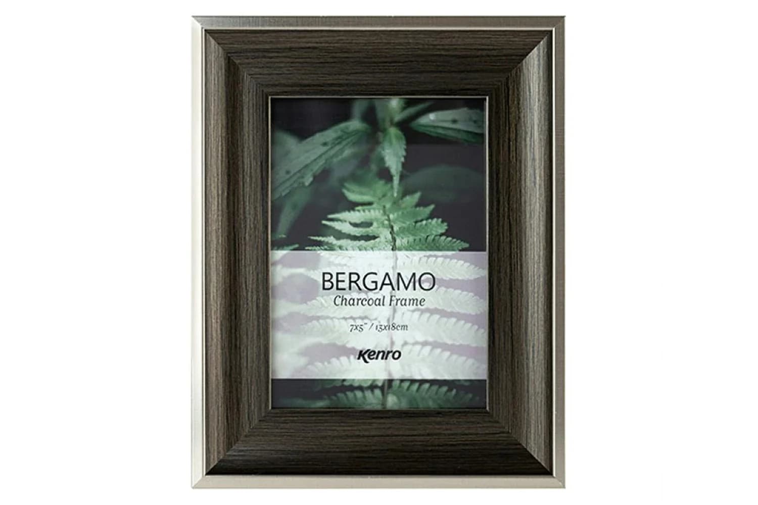 Kenro Bergamo Charcoal Series 7x5"/13x18cm Photo Frame