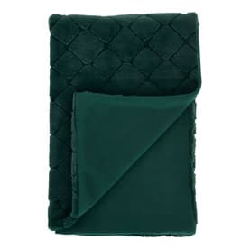 Cosy Diamond Throw Green