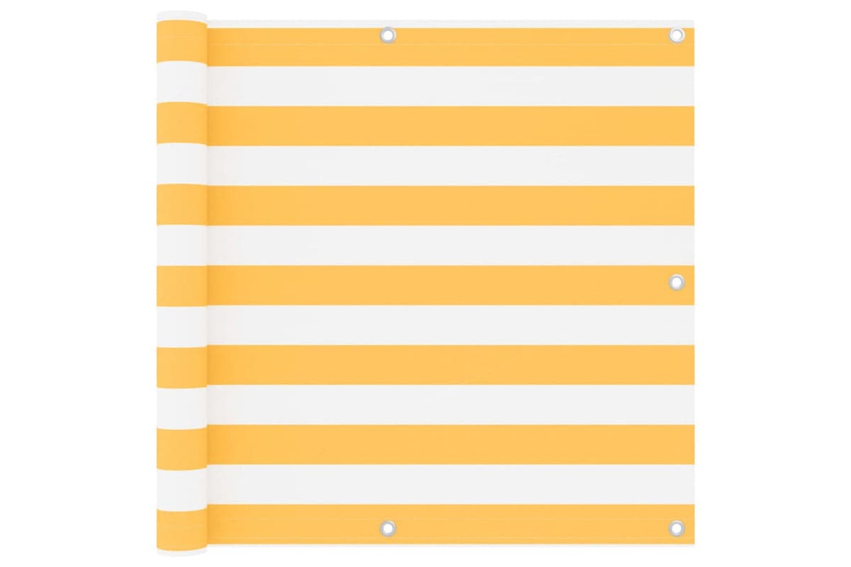 vidaXL 134907 Balcony Screen White And Yellow 90x600cm Oxford Fabric