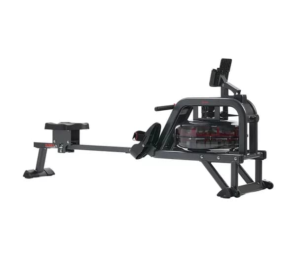 SUNNY HEALTH Obsidian Surge Smart Water Rowing Machine - Black
