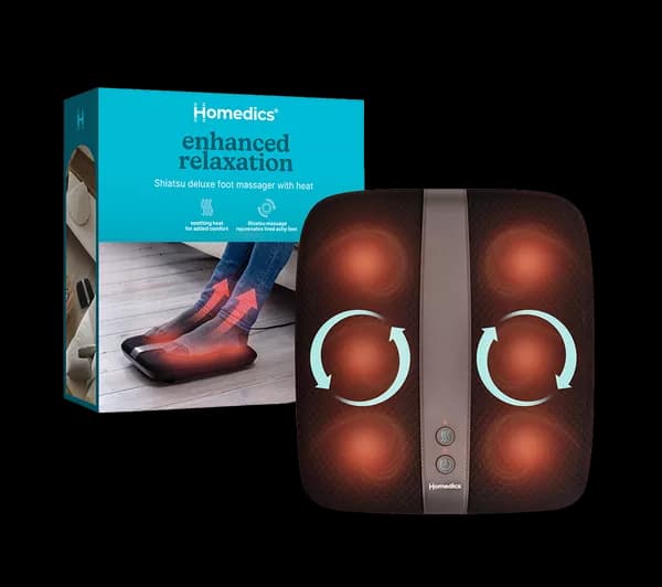 HOMEDICS FM-TS12H-GB Deluxe Shiatsu Foot Massager with Heat - Black